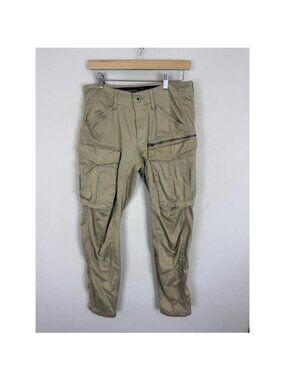 G-Star Raw Rovic Zip 3D Regular Tapered Cargo Pants Khaki Tan 30x32